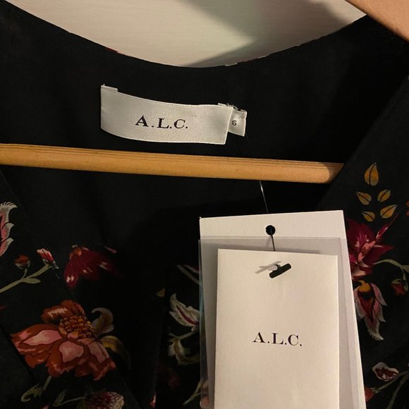 NWT A.L.C. Haven Silk Floral Dress - Picture 6 of 8